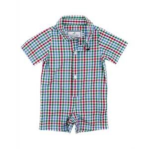 NEW PROPERLY TIED boy's baby seasonal shortall in jolly plaid